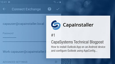 Android: How to install Outlook App on an Android device and configure Outlook using AppConfig