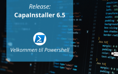 Velkommen til PowerShell i CapaInstaller